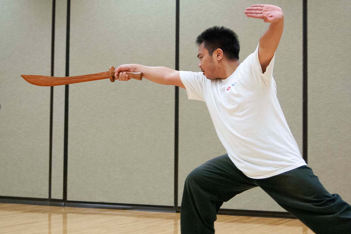 Kung fu form practice